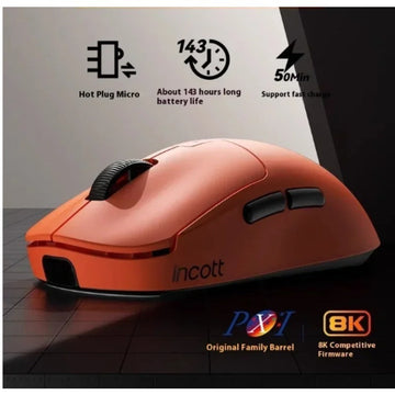 Incott G23 Pro Maus Tri-Modus Paw3950 Bluetooth Wireless 8k Return E-Sport Maus